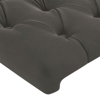 vidaXL Cabecero de terciopelo gris oscuro 83x23x78/88 cm