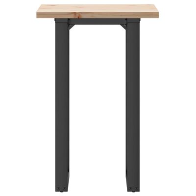 vidaXL Mesa comedor marco O madera maciza pino y hierro 50x50x75,5 cm