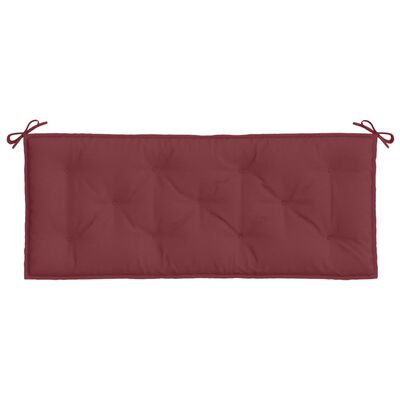 vidaXL Cojín para banco de jardín tela rojo tinto melange 120x50x7 cm