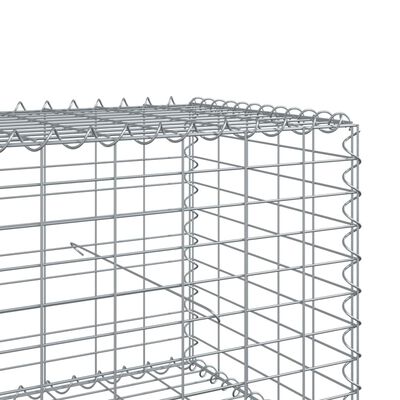 vidaXL Cesta de gaviones con cubierta hierro galvanizado 1000x100x50cm