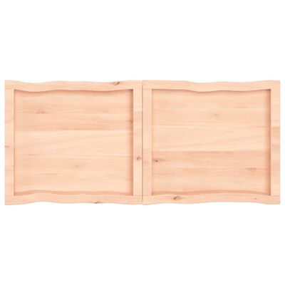 vidaXL Tablero de mesa madera maciza borde natural 120x50x(2-4) cm