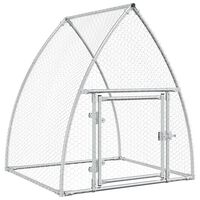 vidaXL Jaula para gallinas acero galvanizado plateado 100x105x120 cm