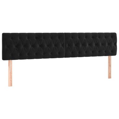 vidaXL Cama box spring con colchón terciopelo negro 200x200 cm