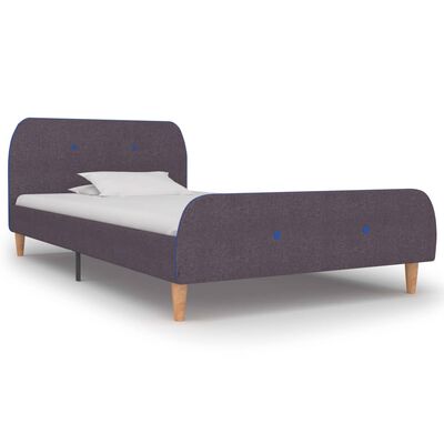 vidaXL Estructura de cama sin colchón tela taupe 90x200 cm