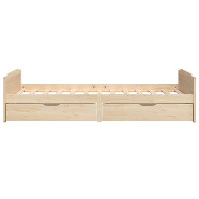 vidaXL Estructura de cama sin colchón madera maciza de pino 90x200 cm