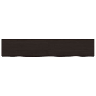 vidaXL Encimera de baño madera tratada marrón oscuro 160x30x(2-4) cm