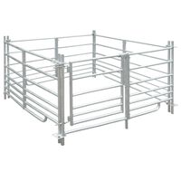 vidaXL Corral para ovejas de 4 paneles acero galvanizado 137x137x92 cm