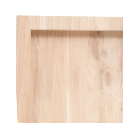 vidaXL Tablero de mesa madera maciza borde natural 120x50x(2-4) cm