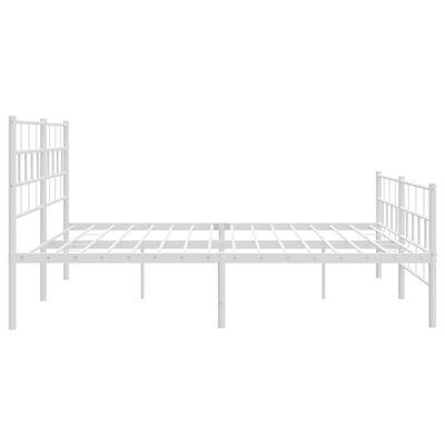 vidaXL Estructura cama sin colchón con estribo metal blanco 193x203 cm