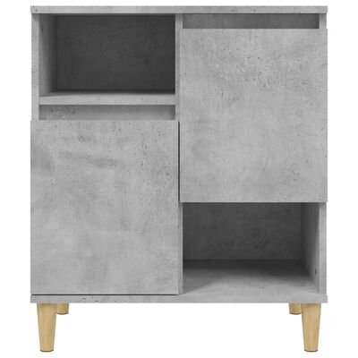 vidaXL Aparadores 2 uds madera contrachapada gris hormigón 60x35x70 cm