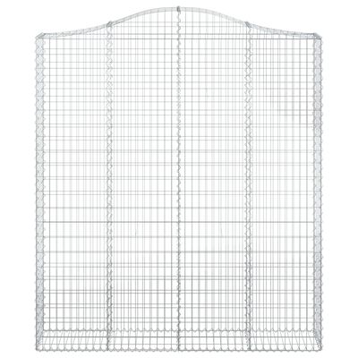 vidaXL Cestas de gaviones 2 uds forma de arco hierro 200x30x220/240 cm