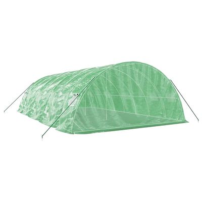 vidaXL Invernadero con estructura de acero verde 40 m² 8x5x2,3 m