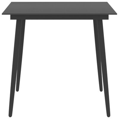 vidaXL Juego de comedor para jardín 5 piezas negro