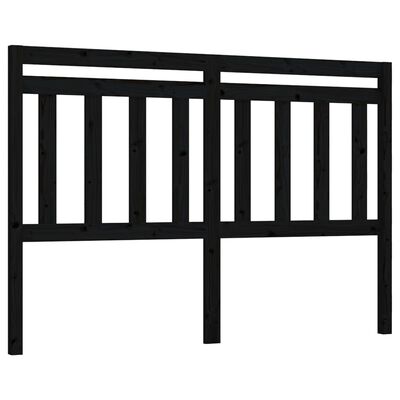 vidaXL Cabecero de cama madera maciza de pino negro 156x4x100 cm