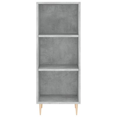 vidaXL Aparador de madera contrachapada gris hormigón 34,5x34x180 cm