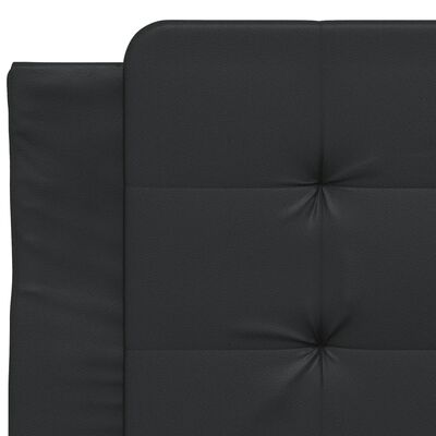 vidaXL Estructura cama con luces LED cuero sintético negro 80x200 cm