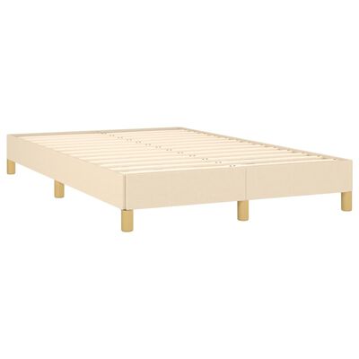 vidaXL Cama box spring con colchón tela color crema 120x190 cm