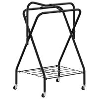 vidaXL Soporte de montura plegable de pie independiente hierro negro