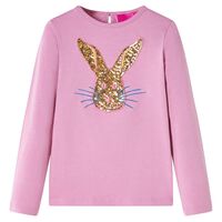 Camiseta infantil de manga larga rosa tostado 92