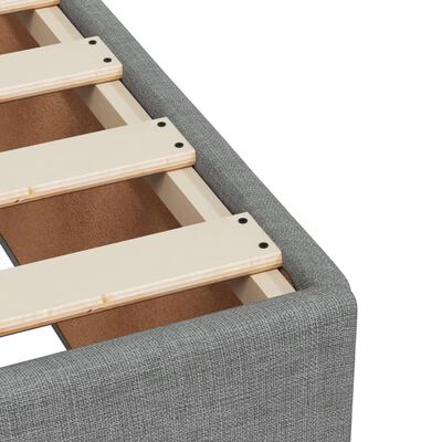 vidaXL Cama box spring con colchón tela gris claro 100x200 cm