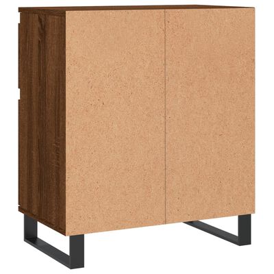 vidaXL Aparador madera contrachapada marrón roble 60x35x70 cm