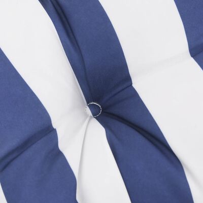 vidaXL Cojín para palés tela a rayas azul y blanco 50x40x12 cm