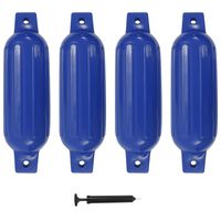 vidaXL Parachoques para barco 4 unidades PVC azul 41x11,5 cm