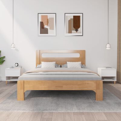 vidaXL Mesitas de noche 2 uds madera contrachapada blanco 50x46x50 cm