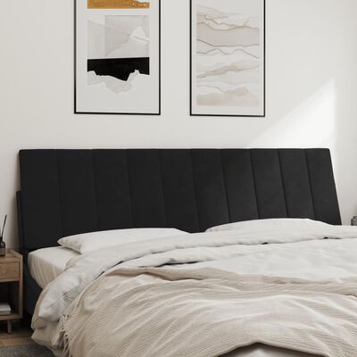 vidaXL Cabecero de cama acolchado terciopelo negro 180 cm