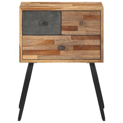 vidaXL Mesita de noche madera maciza de teca 47x31,5x60 cm