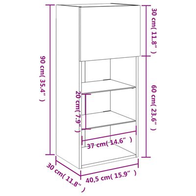 vidaXL Mueble para TV con luces LED blanco 40,5x30x90 cm