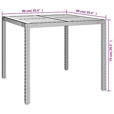 vidaXL Set comedor de jardín 5 piezas con cojines ratán sintético gris