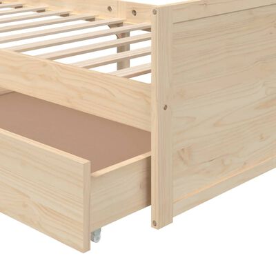 vidaXL Estructura de cama sin colchón madera maciza de pino 90x200 cm