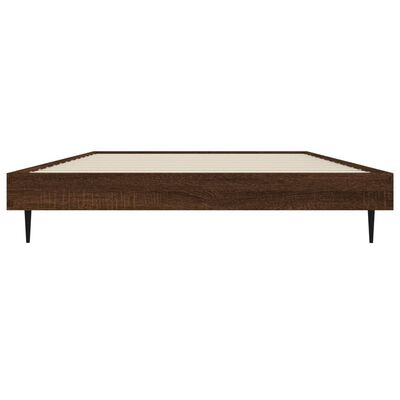 vidaXL Estructura de cama sin colchón madera marrón roble 90x200 cm