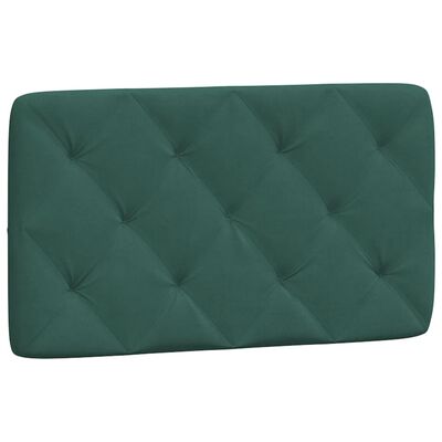 vidaXL Cabecero de cama acolchado terciopelo verde oscuro 80 cm