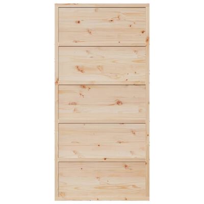 vidaXL Puerta de granero madera maciza de pino 100x208 cm