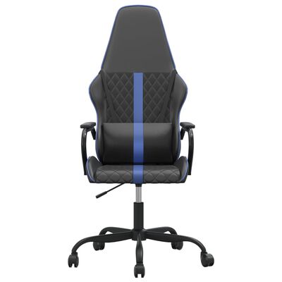 vidaXL Silla gaming cuero sintético negro y azul