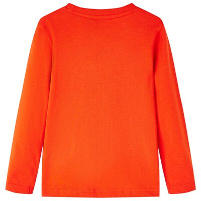 Camiseta infantil de manga larga naranja brillo 140