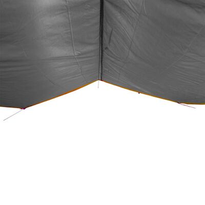 vidaXL Lona de camping impermeable gris y naranja 360x294 cm