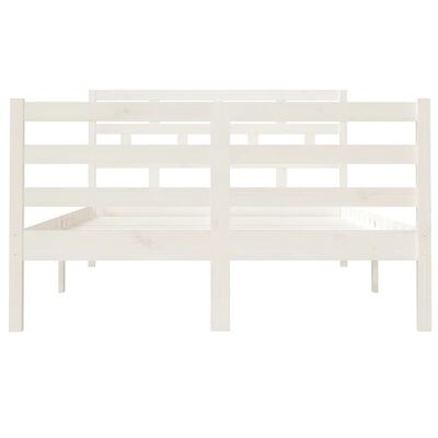 vidaXL Estructura cama doble pequeña madera maciza blanco 120x190 cm