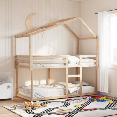 vidaXL Techo de cama infantil madera maciza pino 203x80,5x142 cm