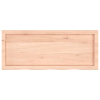 vidaXL Encimera de baño madera maciza sin tratar 100x40x(2-6) cm