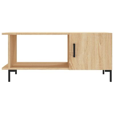 vidaXL Mesa de centro madera contrachapada roble Sonoma 90x50x40 cm