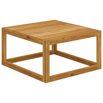 vidaXL Muebles de jardín 9 pzas cojines crema madera maciza de acacia