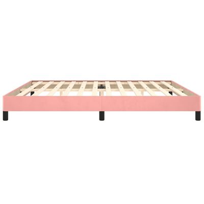 vidaXL Estructura de cama de terciopelo rosa 200x200 cm