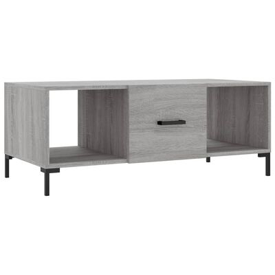 vidaXL Mesa de centro madera contrachapada gris Sonoma 102x50x40 cm