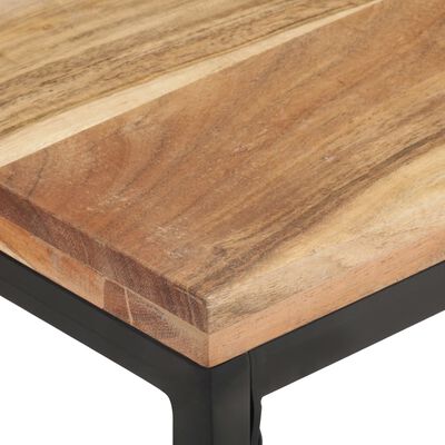 vidaXL Mesa de centro de madera maciza de acacia 110x60x35 cm