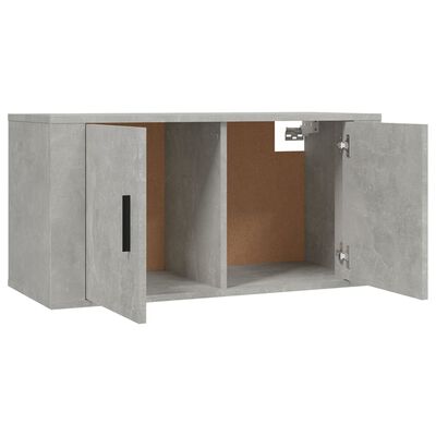 vidaXL Muebles para TV de pared 2 uds gris hormigón 80x34,5x40 cm