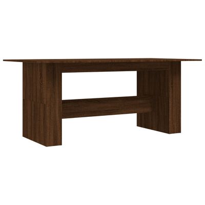 vidaXL Mesa de comedor madera de ingeniería marrón roble 180x90x76 cm