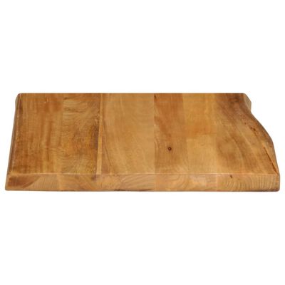 vidaXL Tablero de mesa borde natural madera maciza mango 60x60x2,5 cm